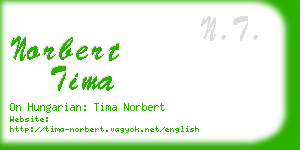 norbert tima business card